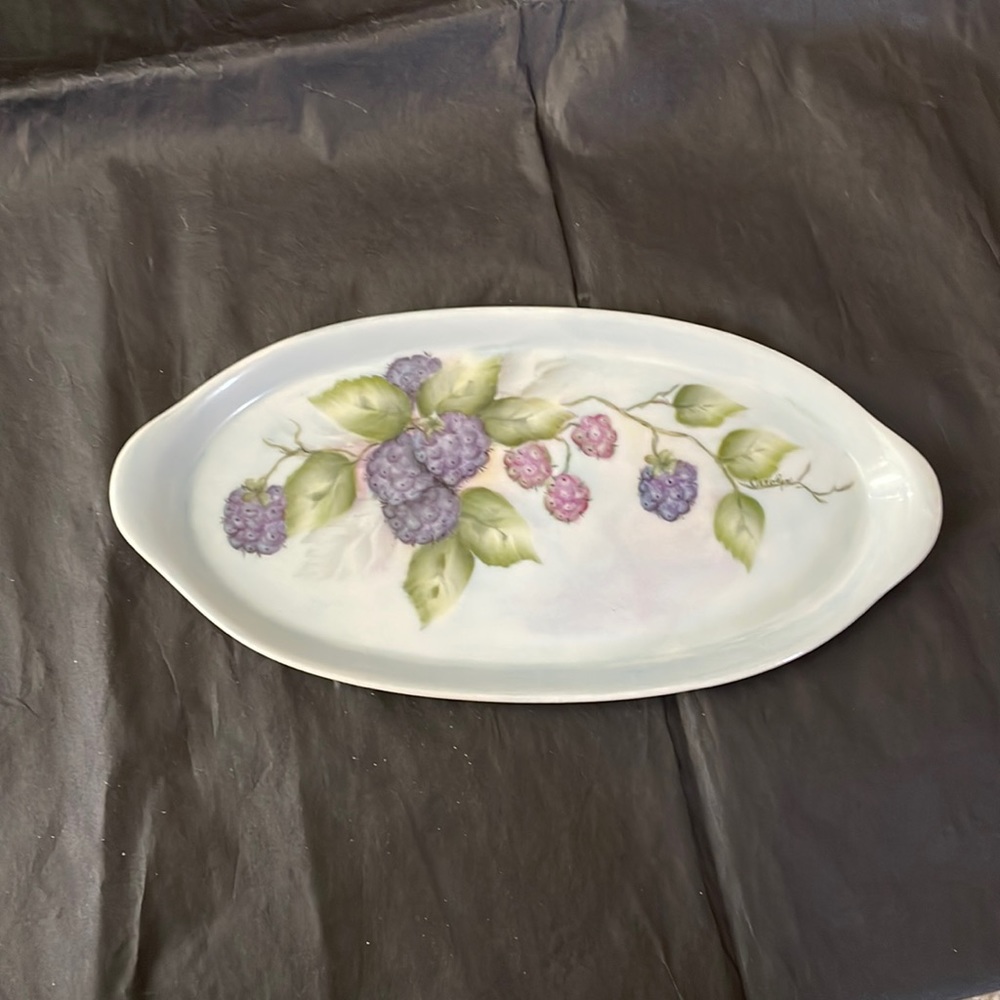 Hand painted porcelain tray